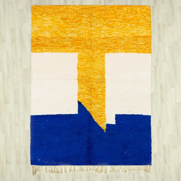 Bohemian Rug 2605, Blue Abstract Moroccan Rug